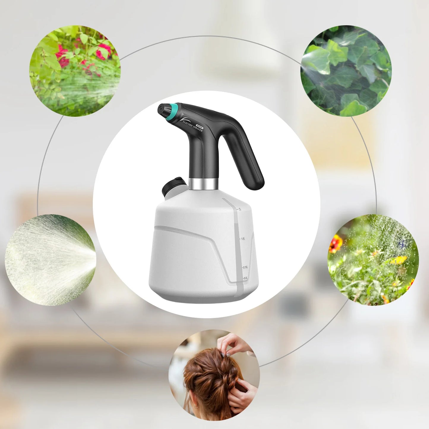 Electric Plant Spray Bottle 0.9/1/1.5/2L Automatic Sprinkling Sprayers 2000mAh USB Charging Adjustable Nozzle Garden Tool