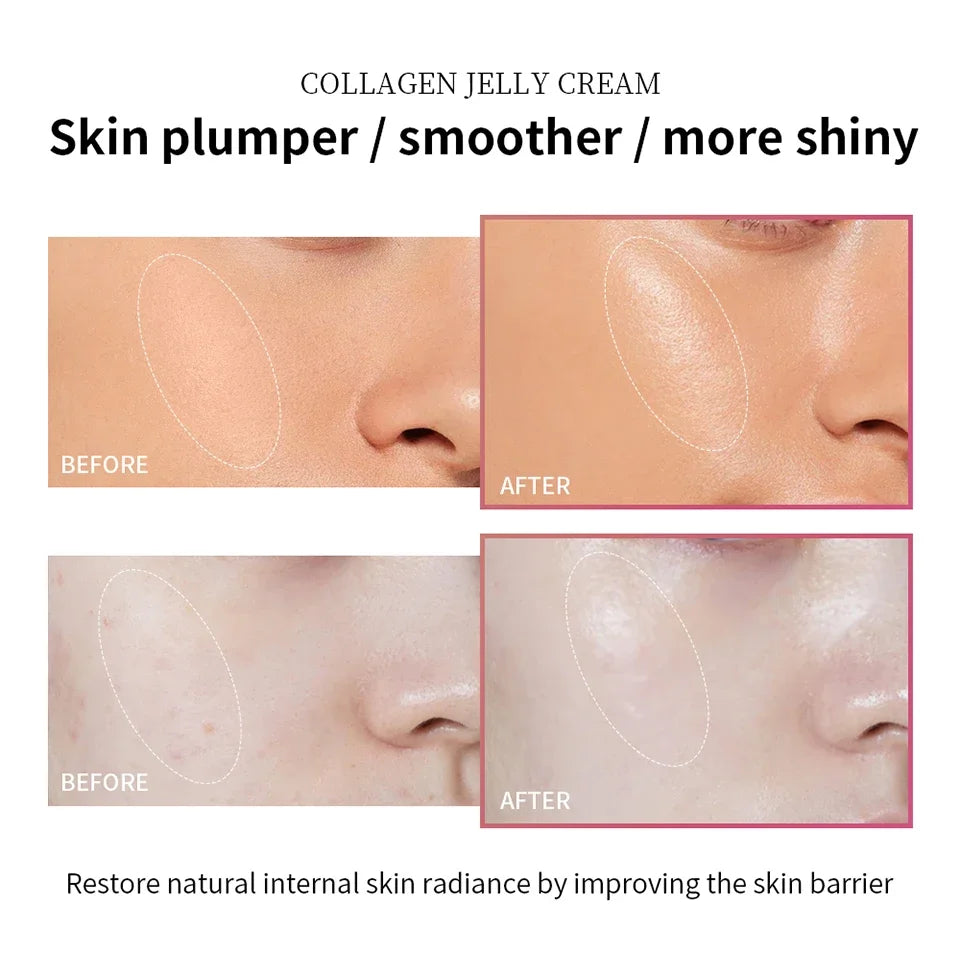 Collagen Jelly Cream Enhances Skin Barrier Moisture 24-hour Facial Shine Natural Ingredient Korean Face Care Products