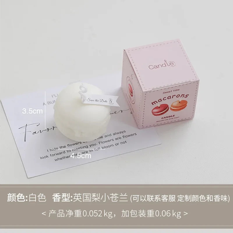 1Pc Lovely Mini Macaron Scented Candle Girls Bedroom Living Room Air Fragrancing Scented Home Decoration Wedding Souvenir Gift