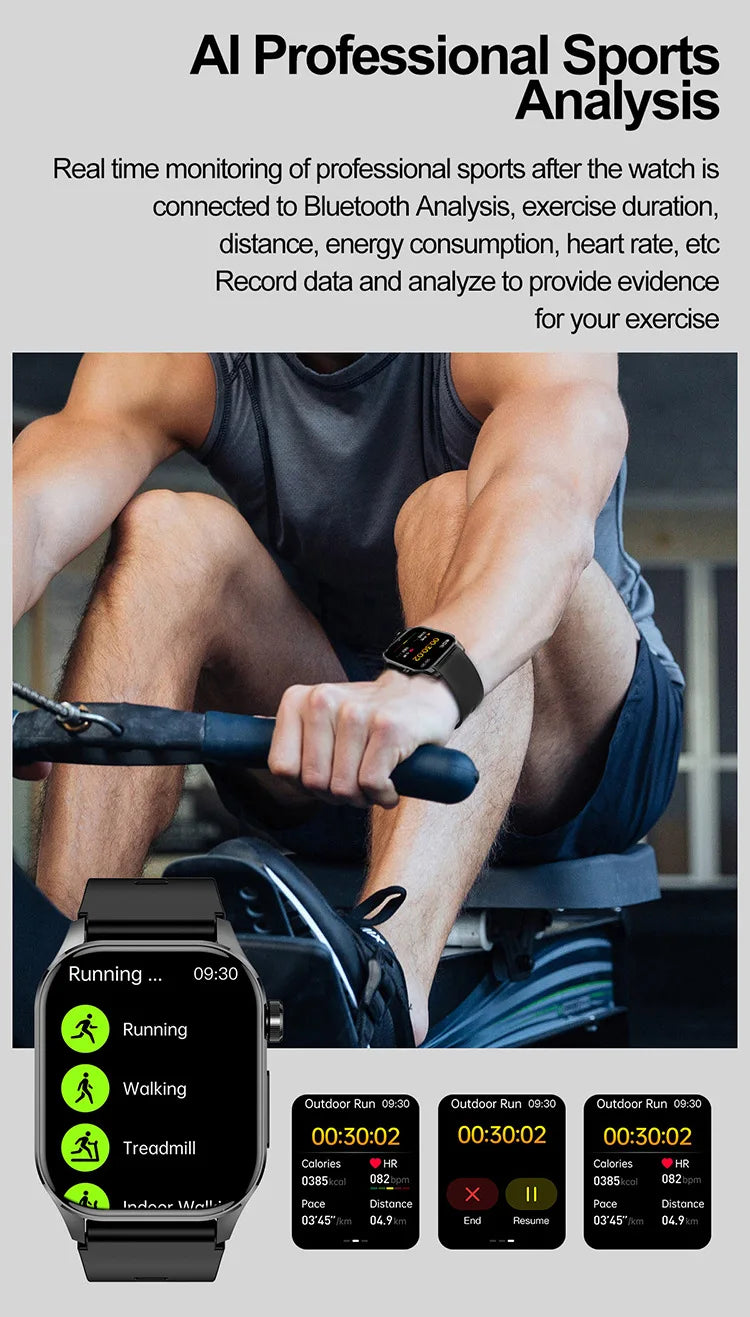 New ET580 smart watch Bluetooth call game health monitoring smart bracelet sports watch