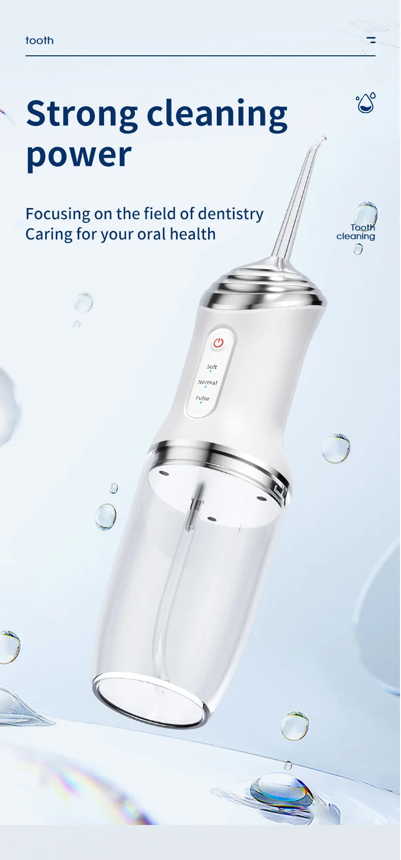Tooth Water Flosser, Oral Rinser,Portable Wireless Oral Rinser,USB Charging,Suitable for Home Travel,Daily Teeth Care for