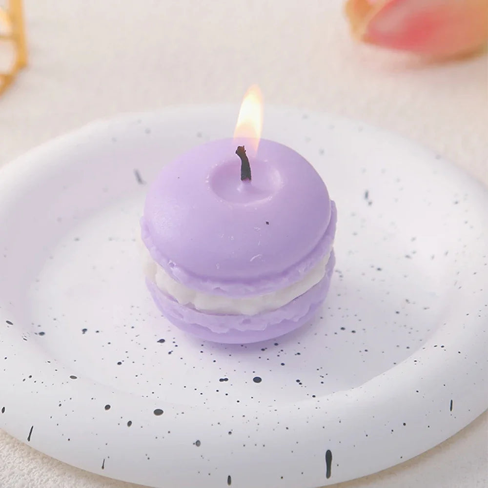 Scented Candles Macaron Shaped Aromatherapy Handmade Soy Candle Long Lasting Scent for Home Decor Air Freshener Birthday Gifts