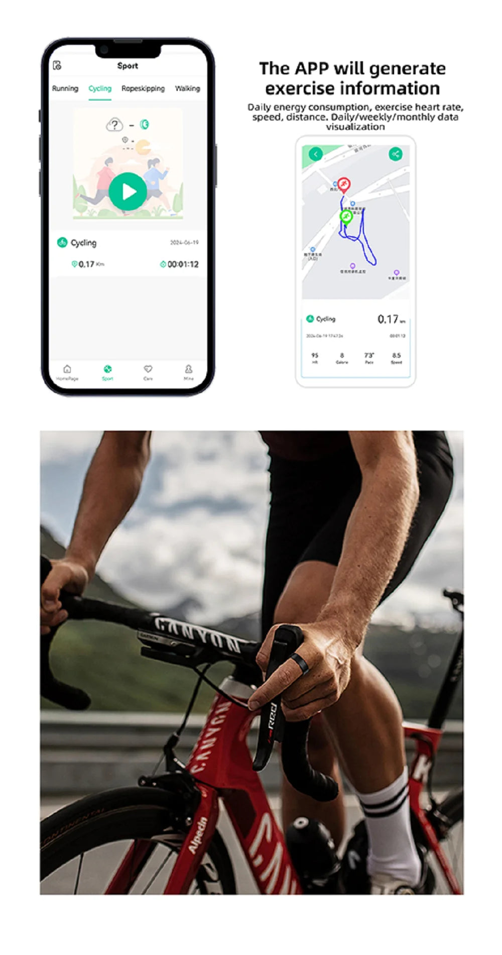 New Health Smart Ring Couple Sports Fitness 24H Heart Rate Sleep Monitoring IP68 Waterproof Men Women Care For Family