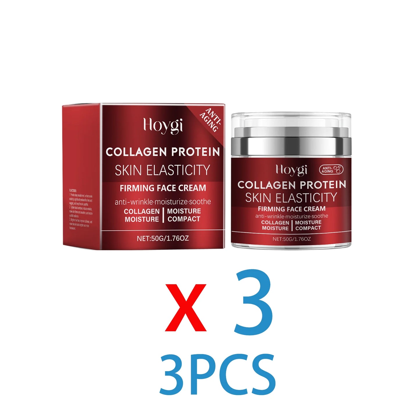 Niacinamide Collagen Face Cream for Dry Sensitive Skin Nourishing Daily Moisturizer for Women and Men Soft Smooth Hydration 50g