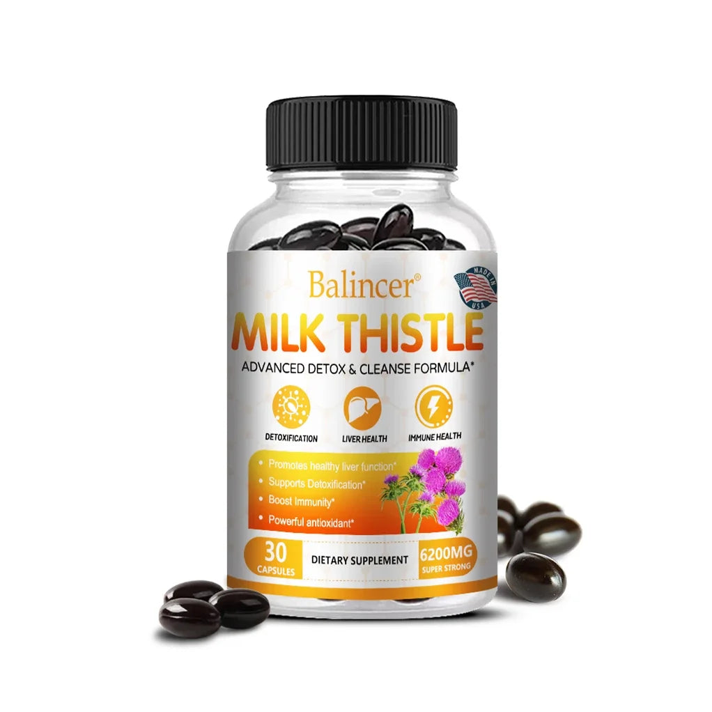 Balincer Liver Detox Cleanse - with Milk Thistle - Improves Liver Function, Supports Fat Metabolism, Antioxidant - 120 Capsules