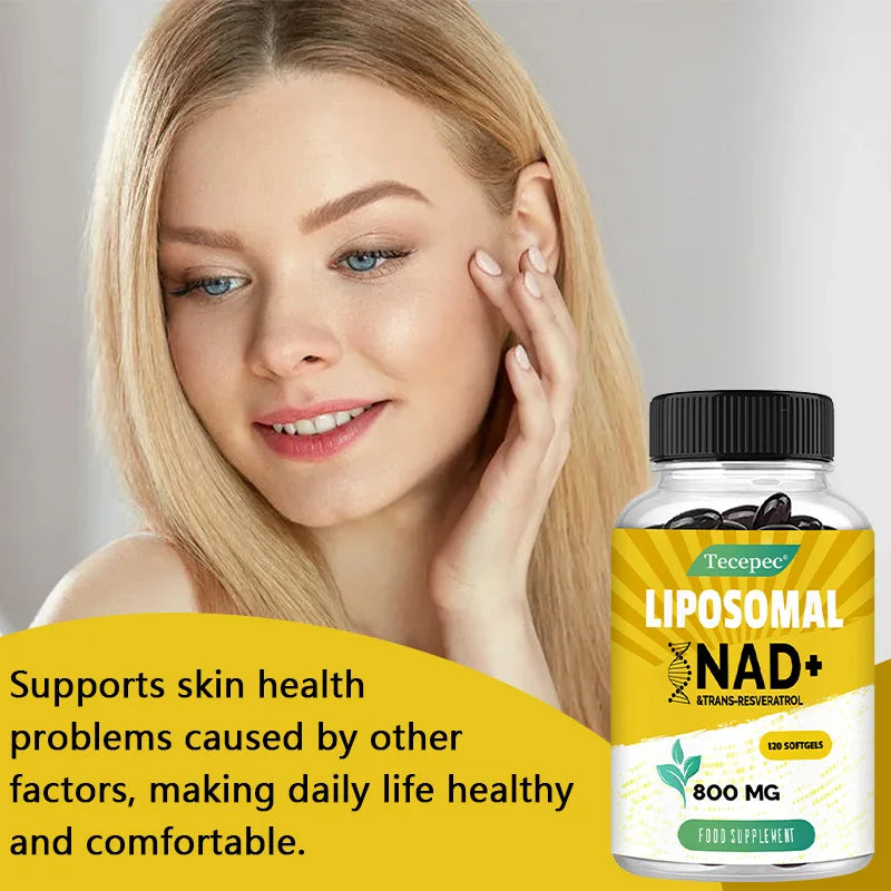 Liposomal NAD+ Supplement 800mg - Balance Energy Levels and Metabolic Health - NAD Supplement for Anti Aging