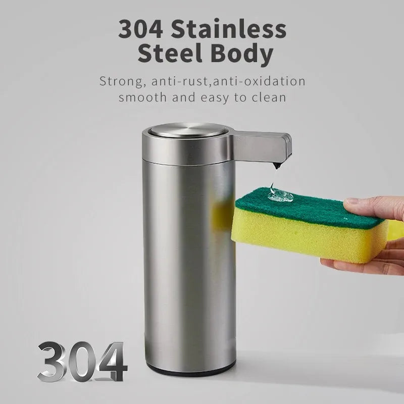 Intelligent automatic sensing 304 stainless steel soap dispenser,Kitchen Soap Machine Automatic Sensor Out of Hand Sanitizer Sma
