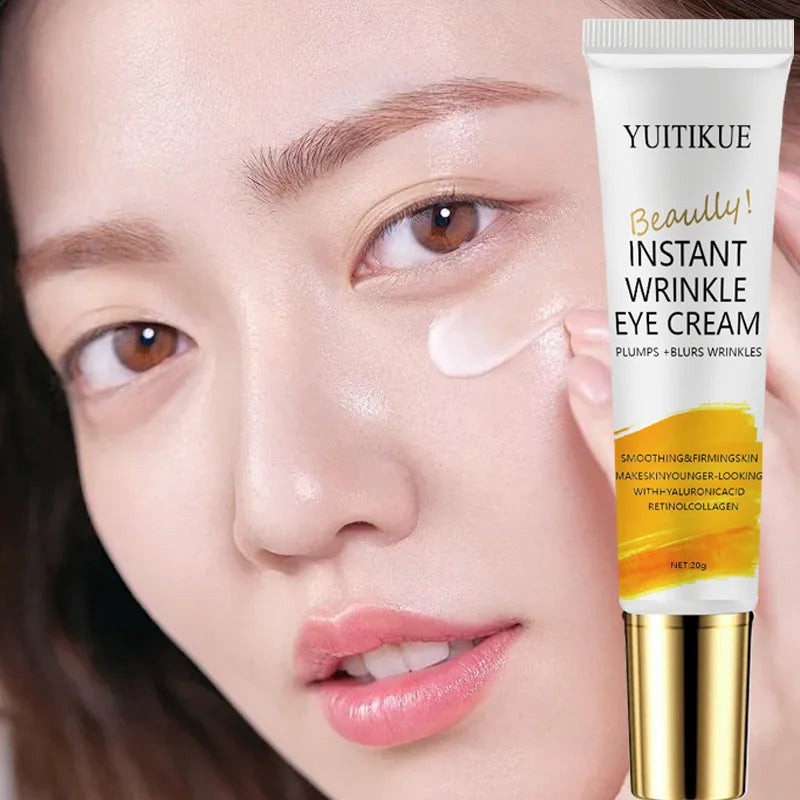 Instant Anti-Wrinkle Eye Cream, Massage Eye Cream, light texture, deeply moisturizing, firm and non-greasy, easy to apply, suita