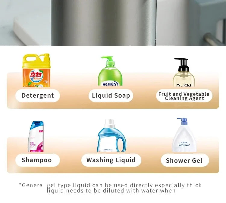 Intelligent automatic sensing 304 stainless steel soap dispenser,Kitchen Soap Machine Automatic Sensor Out of Hand Sanitizer Sma