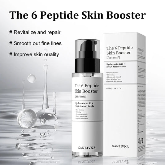 6 Peptide Skin Collagen Serum, Face Niacinamide and Hyaluronic Acid Moisturizing Face Serum for All Skin Types, Skincare