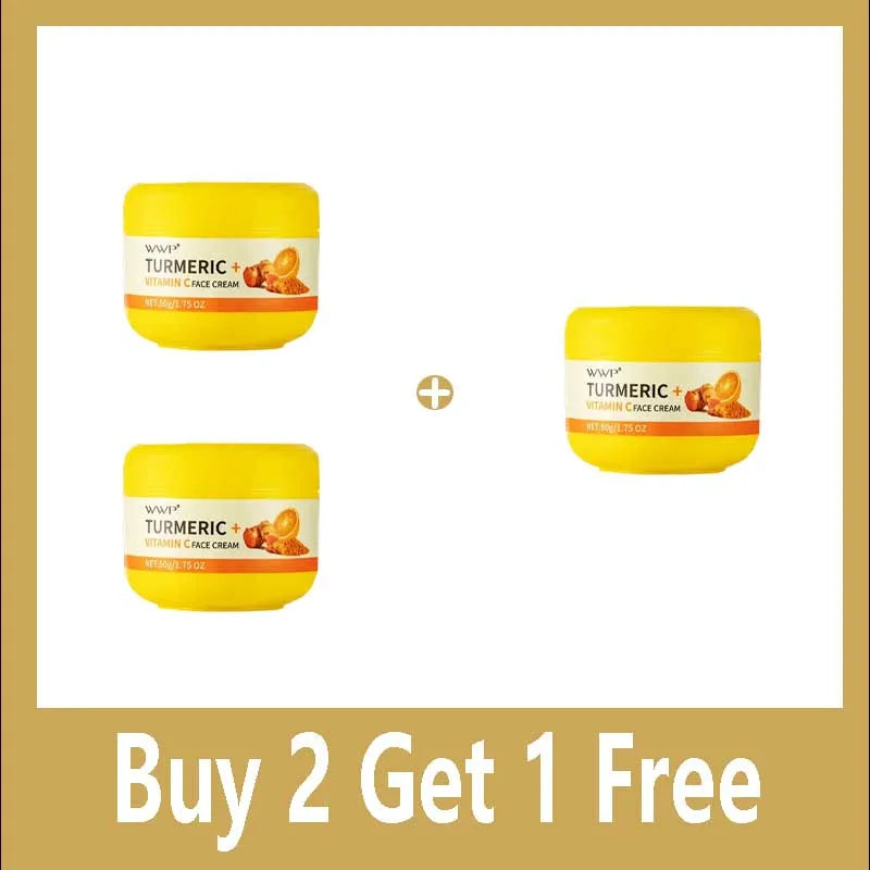 Turmeric Face Cream Strong Whitening Vitamin C Cream Brighten Skin Tone Reduce Dark Spots Lighten Moisturizing Cream Facial 50g