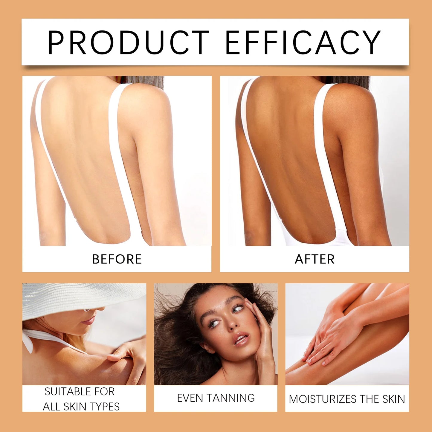 Skin Self Tanning Cream Sunless Self Tanner For Face Body For Natural Glow Bronzer Easy Use Bronzing Moisturizing Gel Summer
