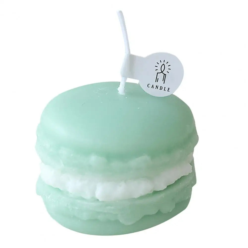 Decorative Scented Candle Nice-looking Bright Color Macaron Shape Aromatherapy Candles Shooting Props