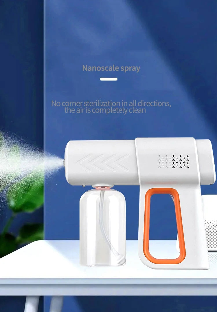 380ml Professional Handheld Electric Nano Sprayer Machine Wireless Alcohol Sanitizer Disinfectant Fogger Touchless Sanitization