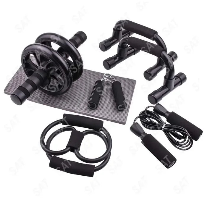#For Portable Device 5-in-1 Abdominal Wheel Roller Kit Home Sports Workout Easy Assembly Wheel Roller Kit