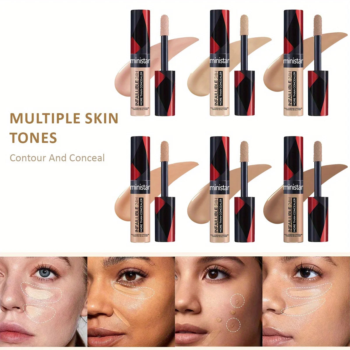 Concealer Natural Concealer Modifies Skin Tone Natural Three-dimensional