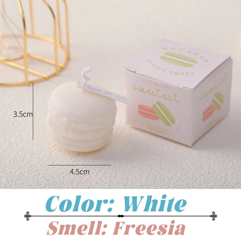 Scented Candles Macaron Shaped Aromatherapy Handmade Soy Candle Long Lasting Scent for Home Decor Air Freshener Birthday Gifts