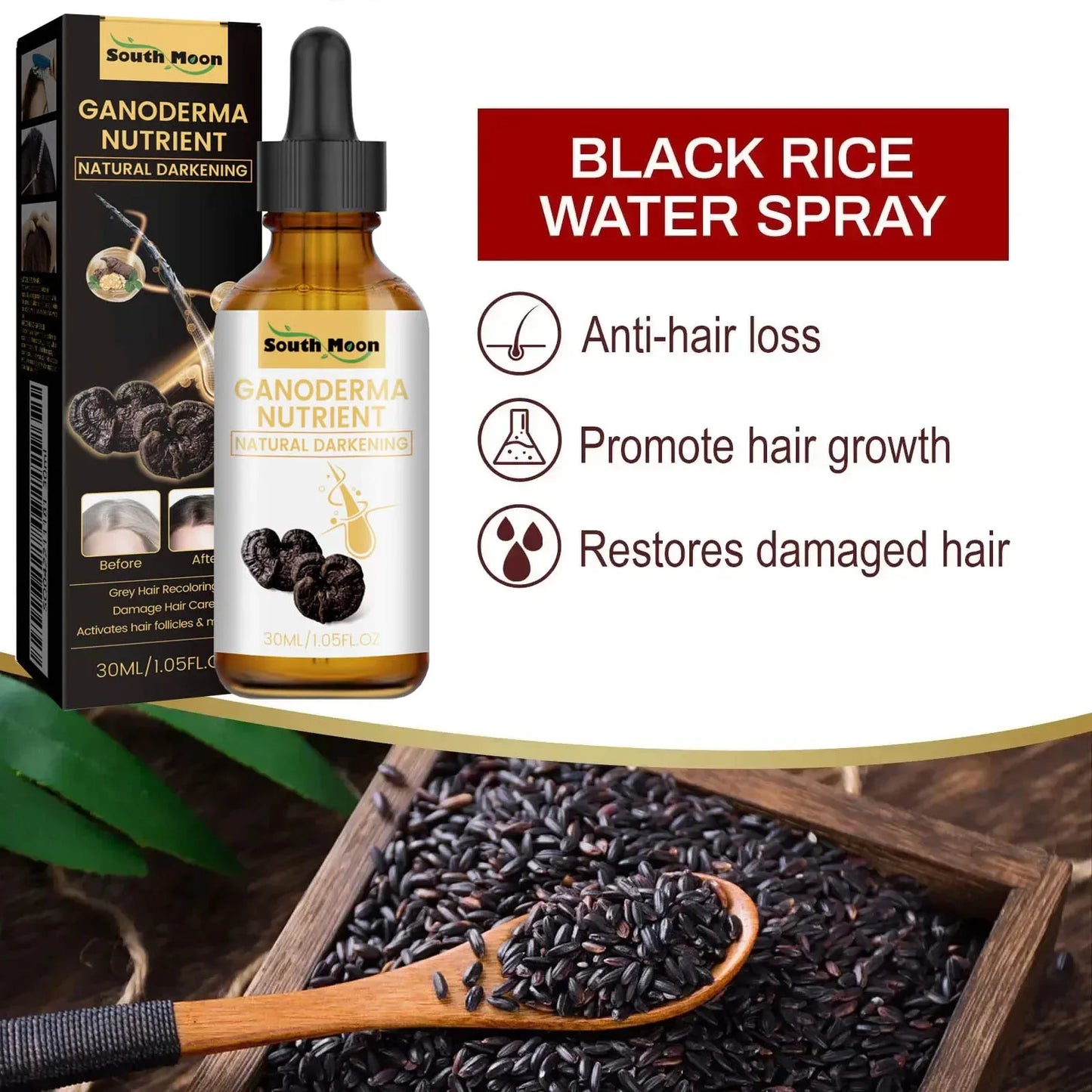 White hair killer, remove gray hair and restore natural hair color in 7 days