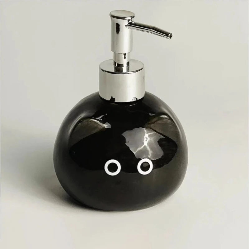 Ceramic Siamese Cat Hand Sanitizer Press Bottle Toilet Shampoo Shower Gel Packaging Bottle Dispenser For Liquid Soap