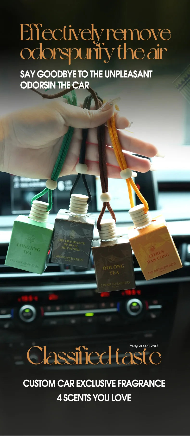 Multi-Use Air Freshener–Long Lasting Aromatherapy Scent for Car Interior, Living Room,Office Desk, Bathroom, Perfect for Gifting
