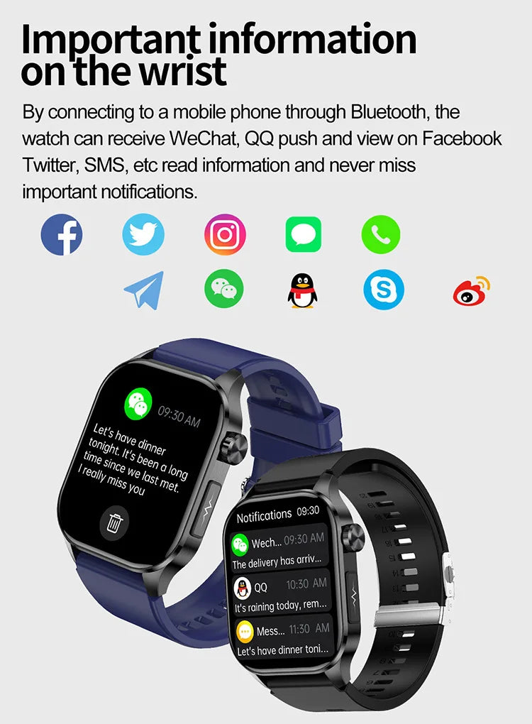 New ET580 smart watch Bluetooth call game health monitoring smart bracelet sports watch