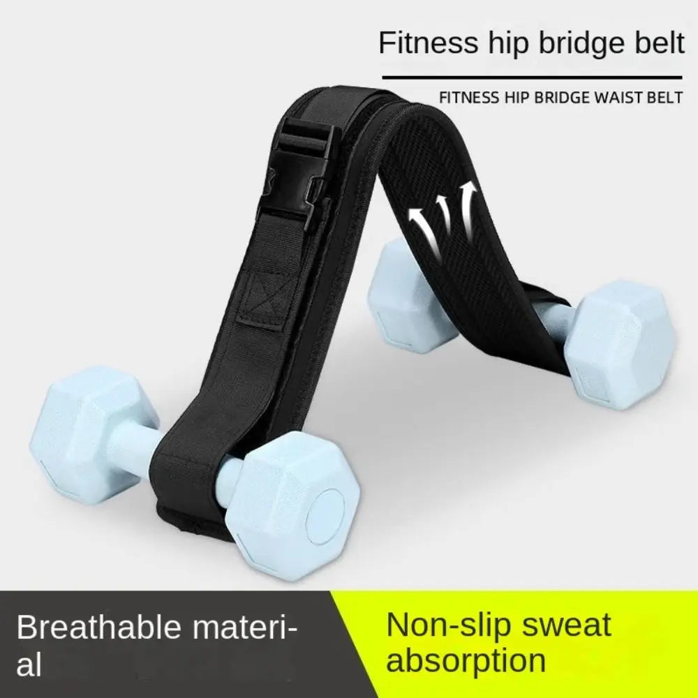 Easy To Use Hip Thrust Belt Non Slip Adjustable Dumbbell Booty Belt Enhance Strength Pro-Grade Weight-bearing Belt Exercise