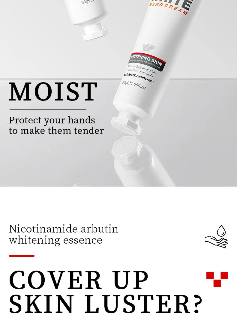 1/2pcs SADOER Niacinamide Arbutin Hand Cream Moisturizing Non Greasy Nourishing Anti Dry Crack Hydrating Hands Skin Care
