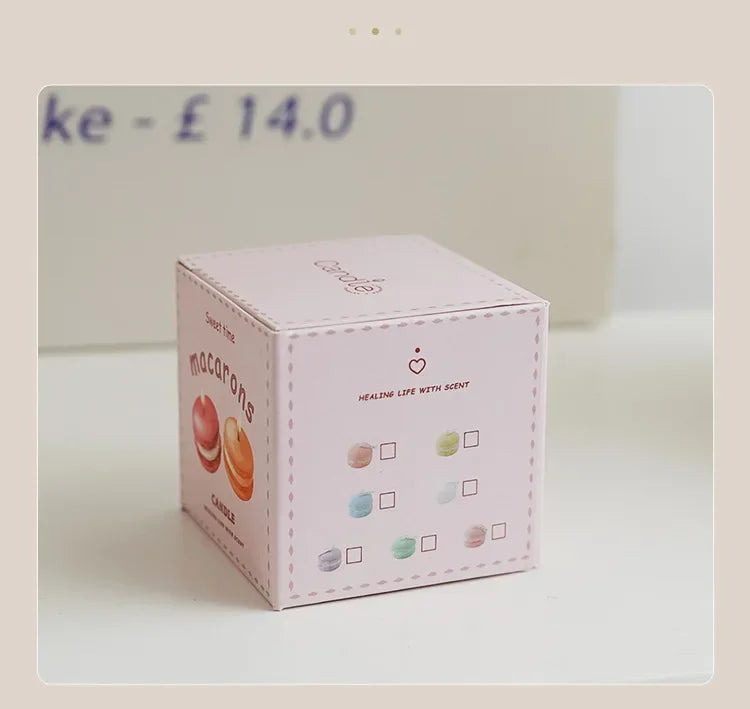 1Pc Lovely Mini Macaron Scented Candle Girls Bedroom Living Room Air Fragrancing Scented Home Decoration Wedding Souvenir Gift