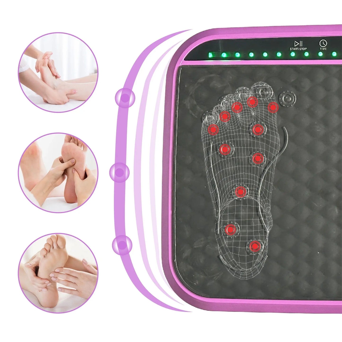 Vibration Plate Exercise Machine, Whole Body Fitness Platform for Lymphatic Drainage, Vibrating Shaker Board with 120 Speed Leve