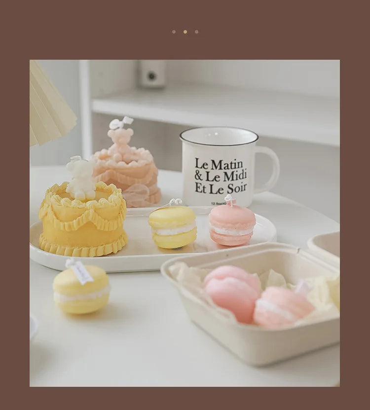 Macaron Aromatherapy Candle Photo Prop Diy Birthday Gift Fragrance Candle Perfume Scent Creative Gift Christmas Gift