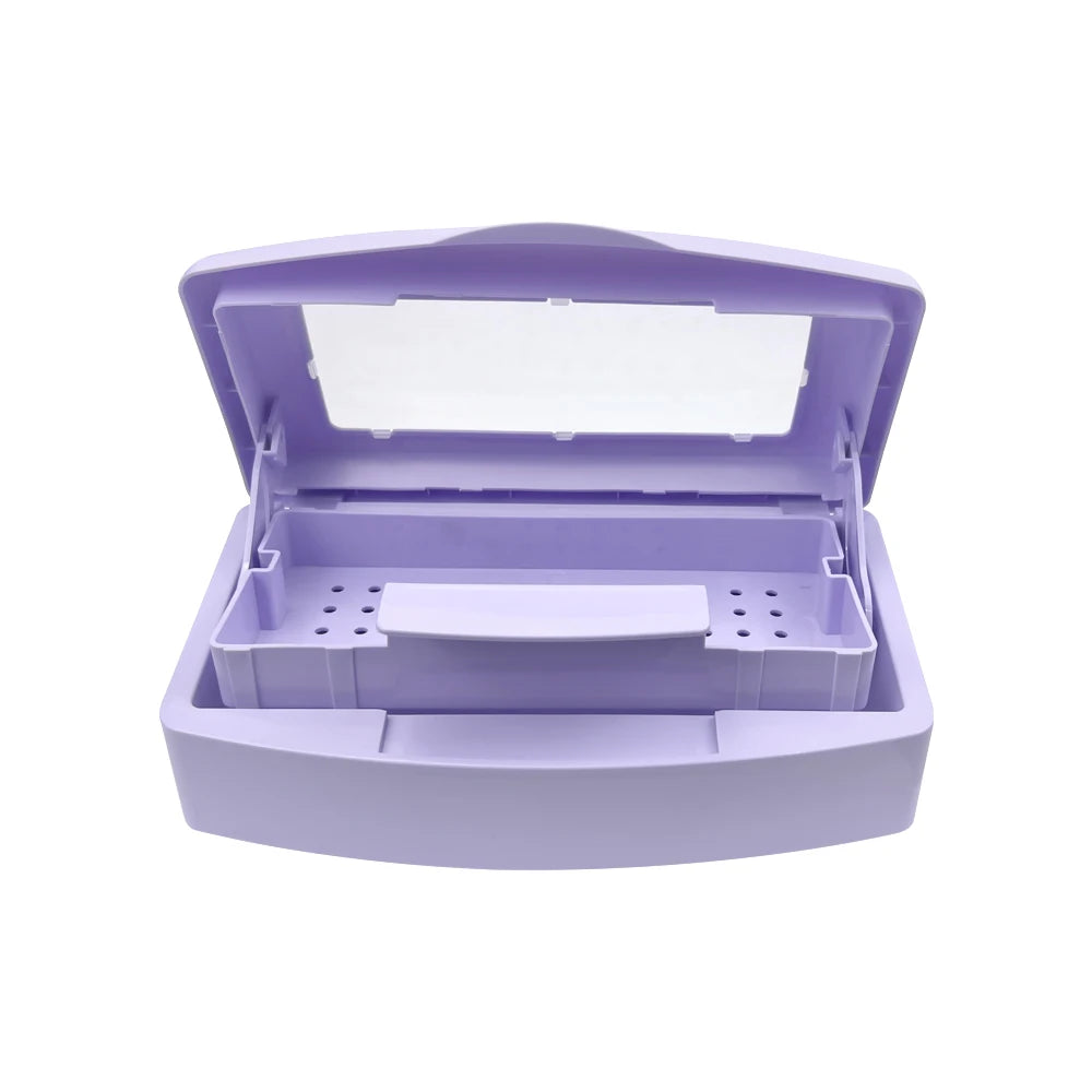 Dental Instrument Sterilizer Tray Disinfection Box Burs Tweezers Sterilizing Box Nail Manicure Implement Sanitize Clean Tools