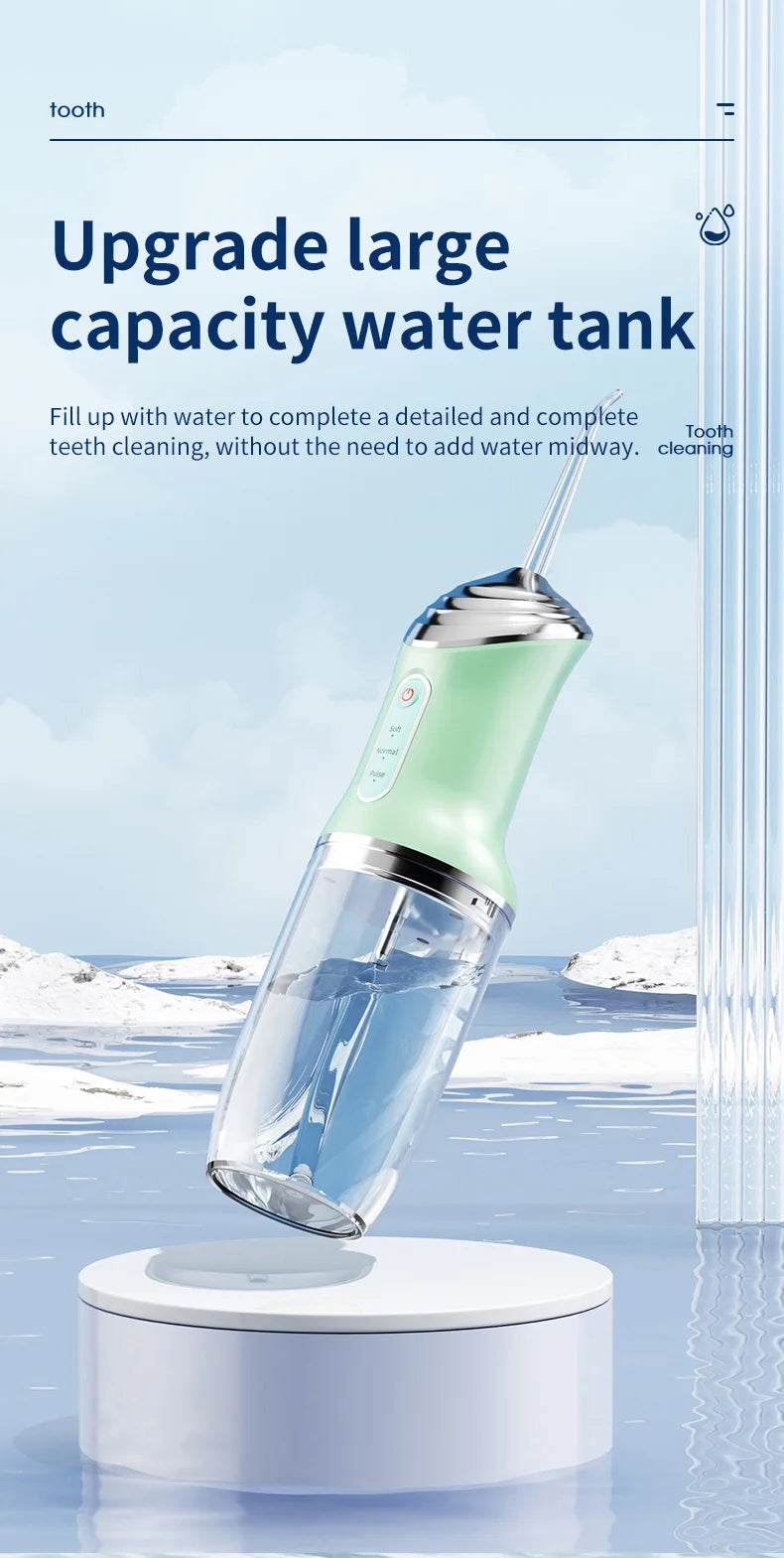 Tooth Water Flosser, Oral Rinser,Portable Wireless Oral Rinser,USB Charging,Suitable for Home Travel,Daily Teeth Care for