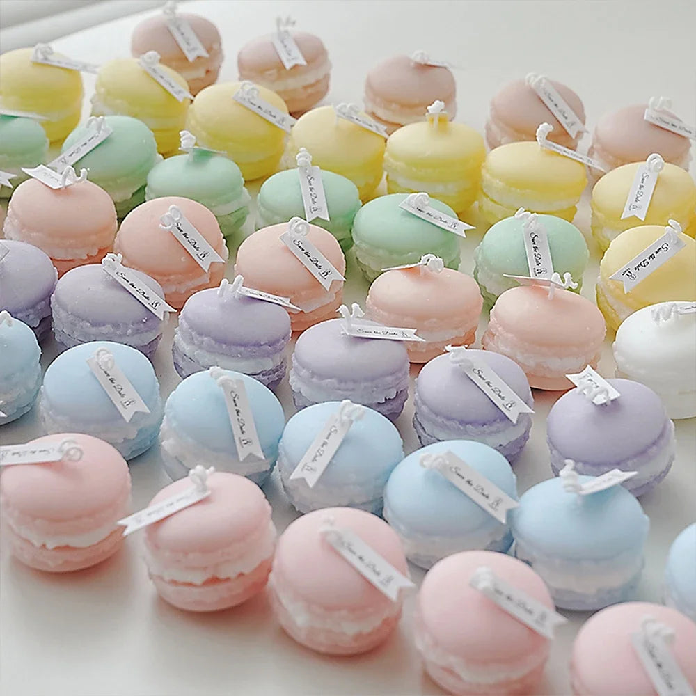 Scented Candles Macaron Shaped Aromatherapy Handmade Soy Candle Long Lasting Scent for Home Decor Air Freshener Birthday Gifts