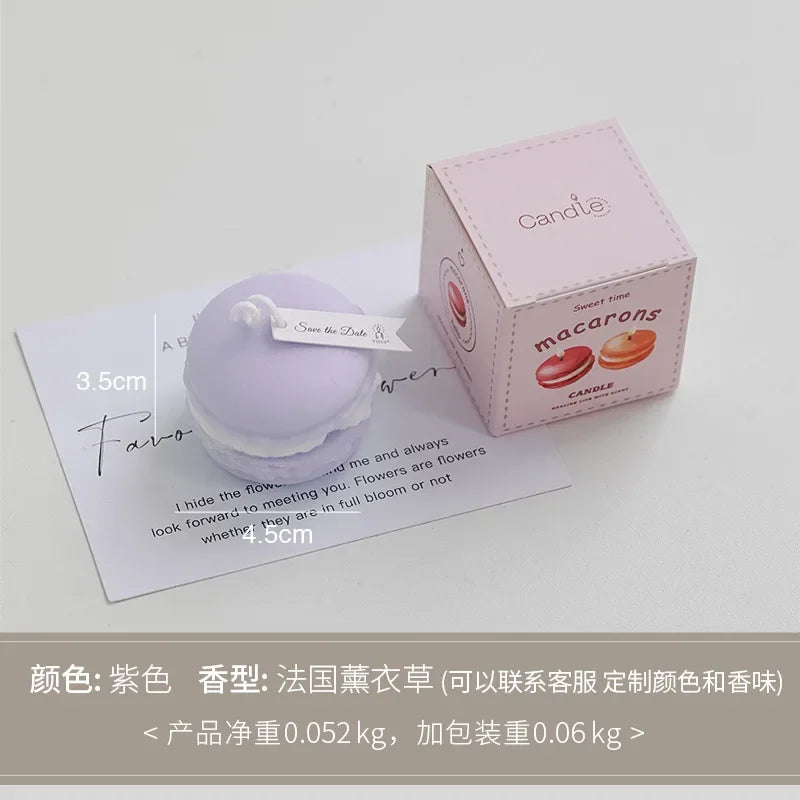 1Pc Lovely Mini Macaron Scented Candle Girls Bedroom Living Room Air Fragrancing Scented Home Decoration Wedding Souvenir Gift