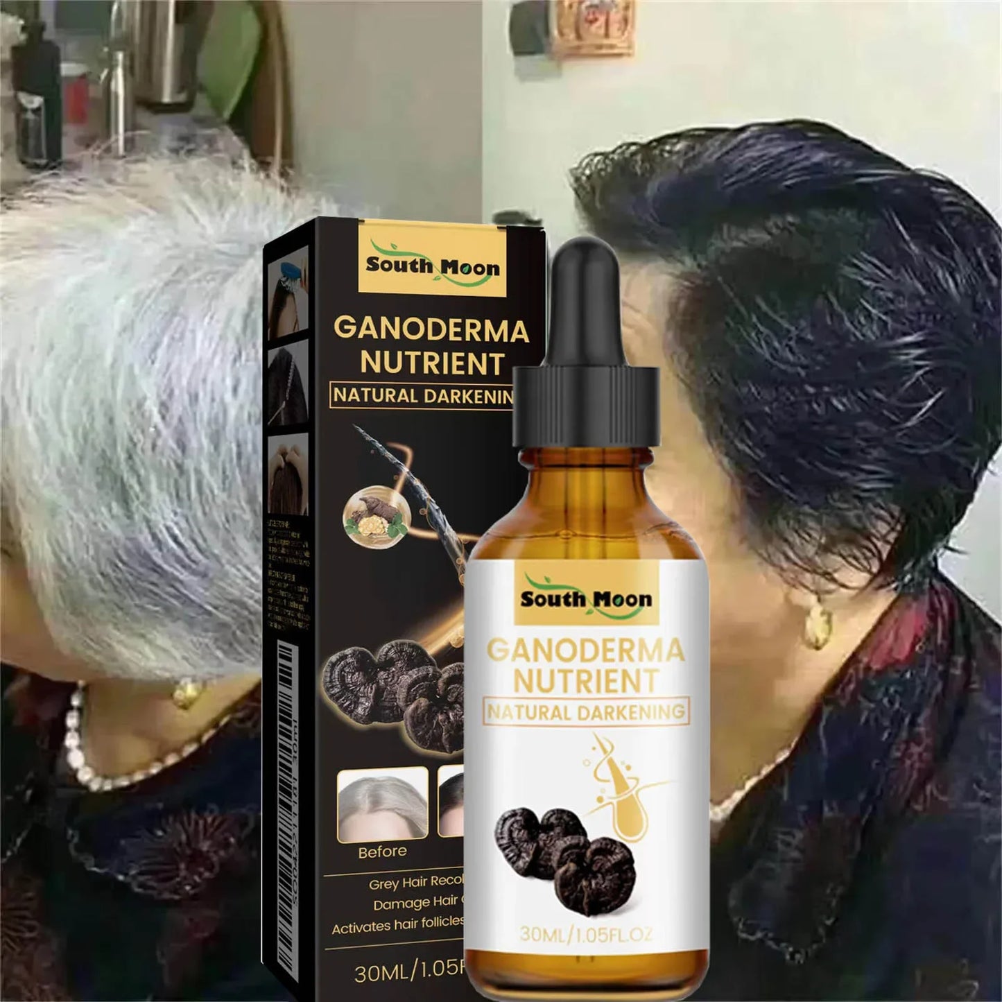 White hair killer, remove gray hair and restore natural hair color in 7 days