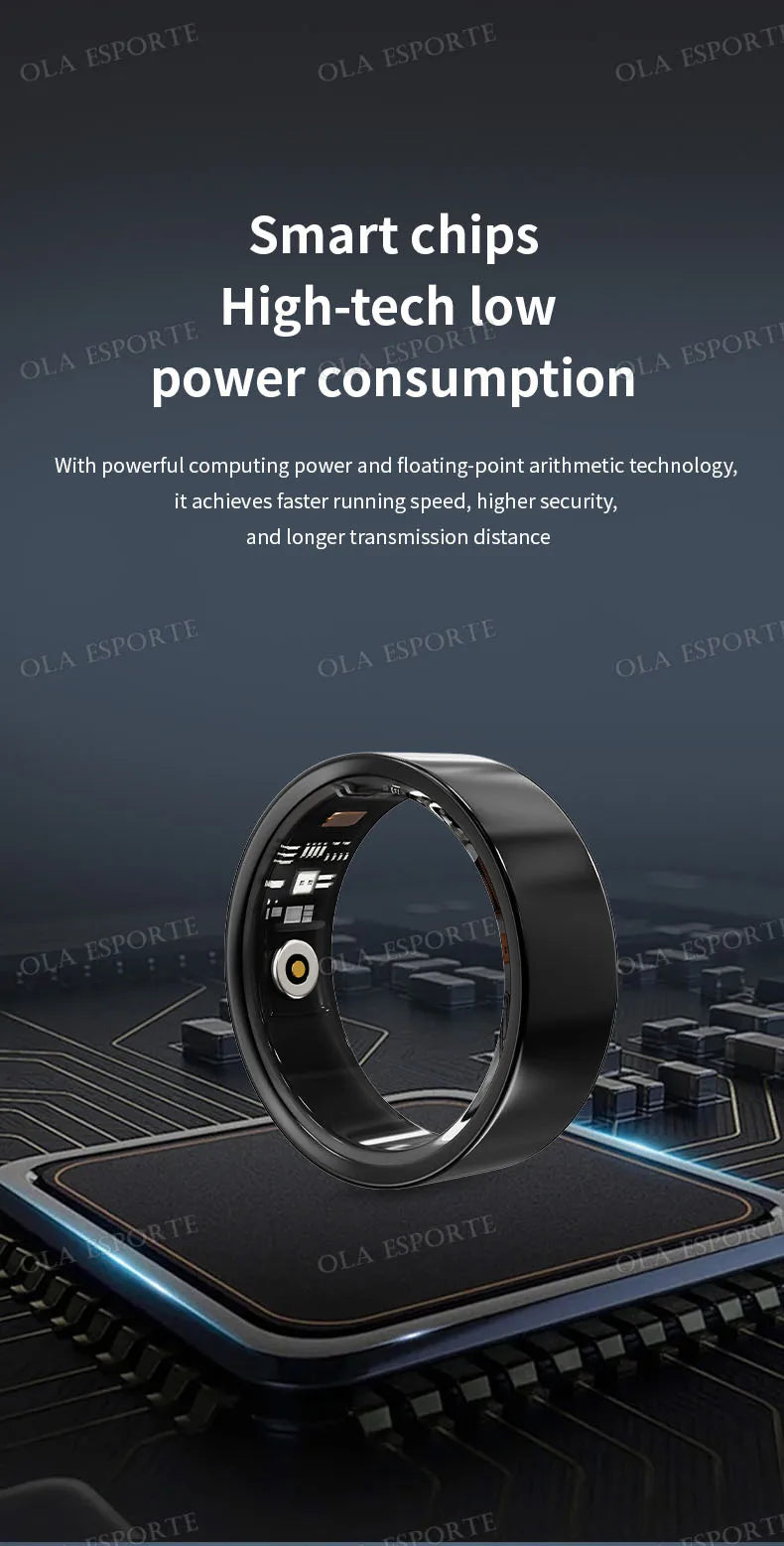 New Smart Ring Men Women Health Monitoring Heart Rate Blood Oxygen Sleep 5ATM Waterproof Multi Sports Fitness Tracker Rings 2025