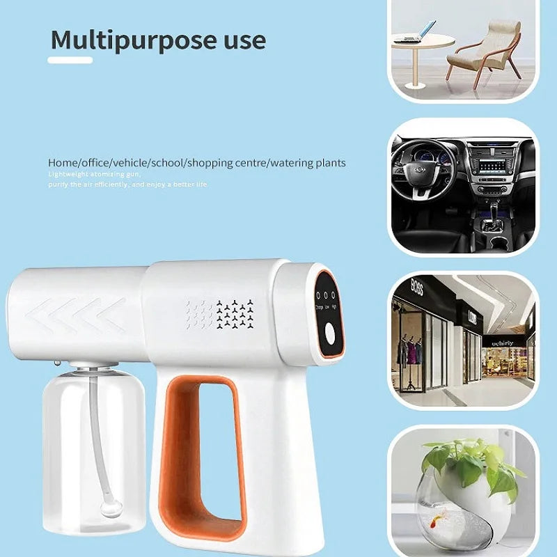 380ml Professional Handheld Electric Nano Sprayer Machine Wireless Alcohol Sanitizer Disinfectant Fogger Touchless Sanitization