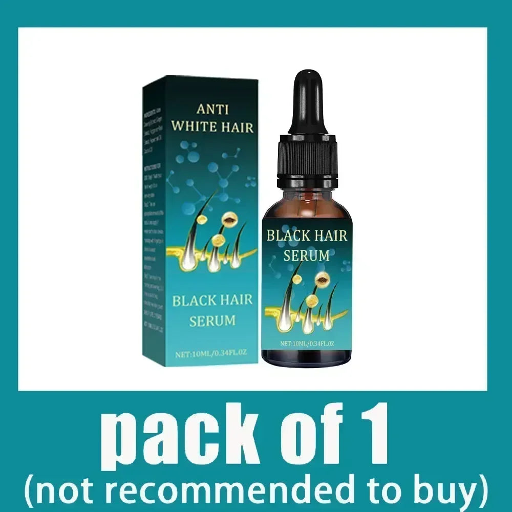 Gray-to-Black Hair Oil Restores Hair's Natural Black Pigment Nourishes Hair Follicles Reduce Breakage Soothes Scalp Adds Shine