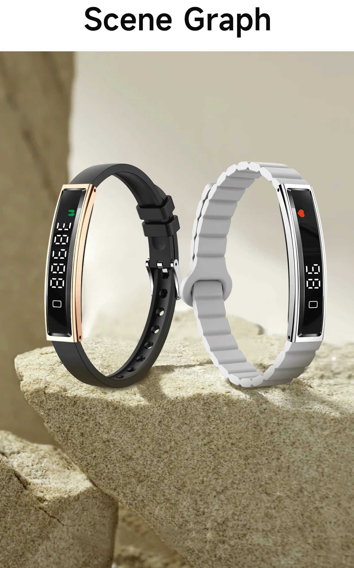 Smart Bracelet Health Sleep Pressure Monitoring Light Touch Women Men Sports Fitness Waterproof Heart Rate Tracker Wristwatch