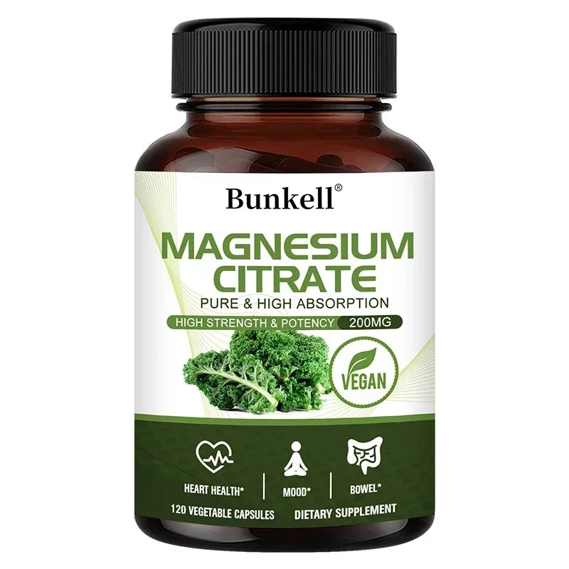 Magnesium Citrate - Supplement for Relaxation, Bone, Bowel, Sleep, Heart Health, Muscle & Metabolism