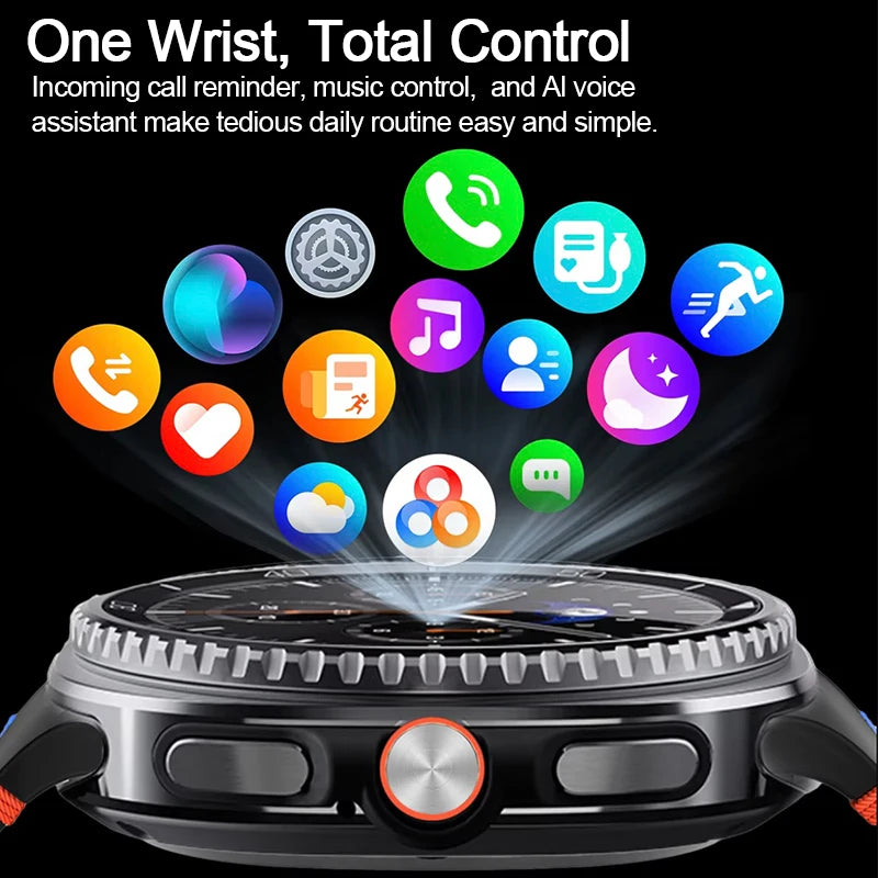 NEW Health monitoring Smart Watch 46mm1.43inch AMOLED Screen IP68 Waterproof Heart Rate Monitor blood pressure Sport SmartWatch