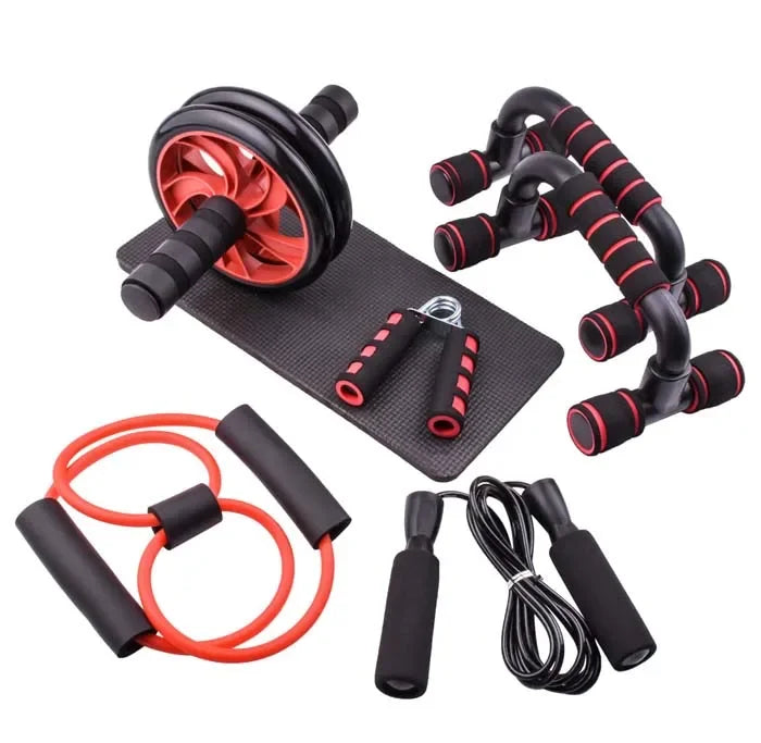 #For Portable Device 5-in-1 Abdominal Wheel Roller Kit Home Sports Workout Easy Assembly Wheel Roller Kit