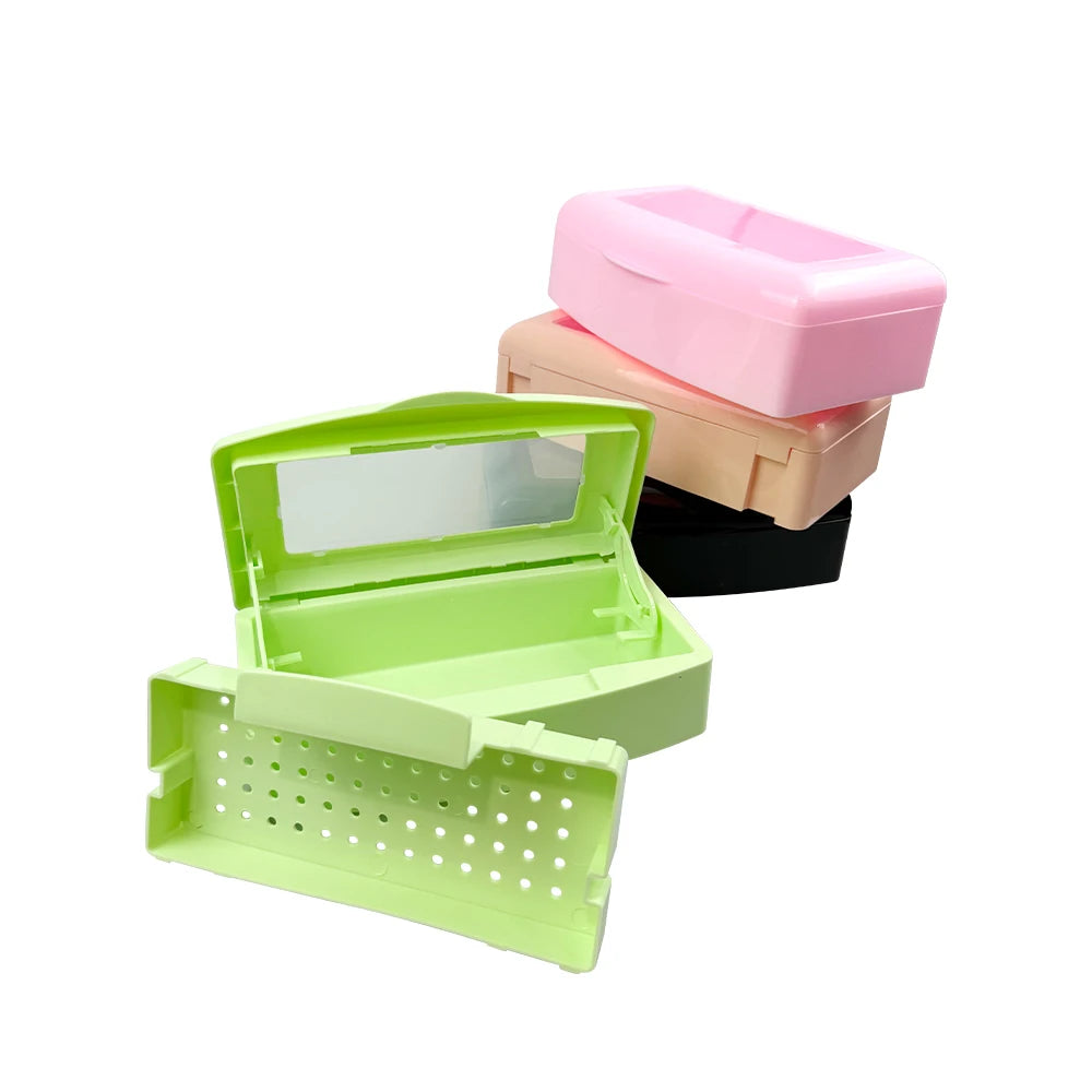Dental Instrument Sterilizer Tray Disinfection Box Burs Tweezers Sterilizing Box Nail Manicure Implement Sanitize Clean Tools