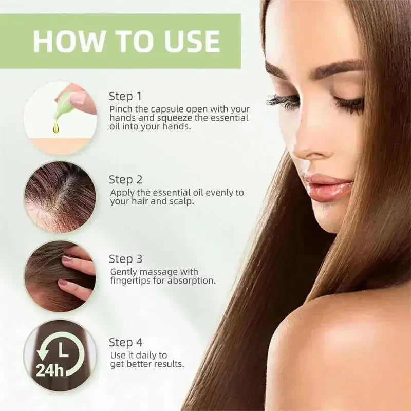 Hair Vitamin Capsule Keratin Oil Restore Soft Smooth Shiny Hair Care Nourish Repair Hair Damaged Splitting Treatment Products