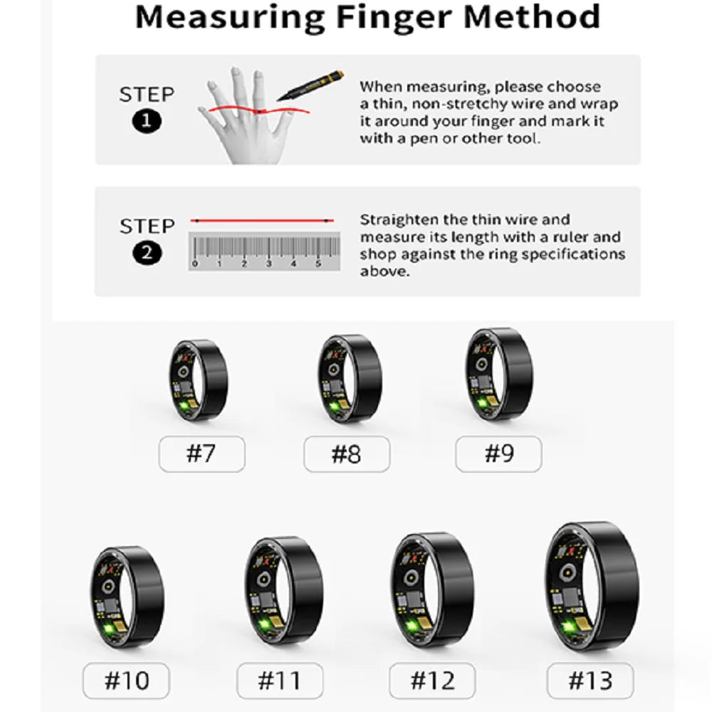 New Health Smart Ring Couple Sports Fitness 24H Heart Rate Sleep Monitoring IP68 Waterproof Men Women Care For Family