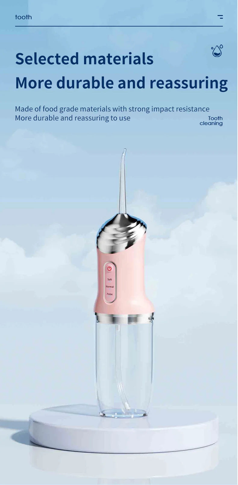 Tooth Water Flosser, Oral Rinser,Portable Wireless Oral Rinser,USB Charging,Suitable for Home Travel,Daily Teeth Care for