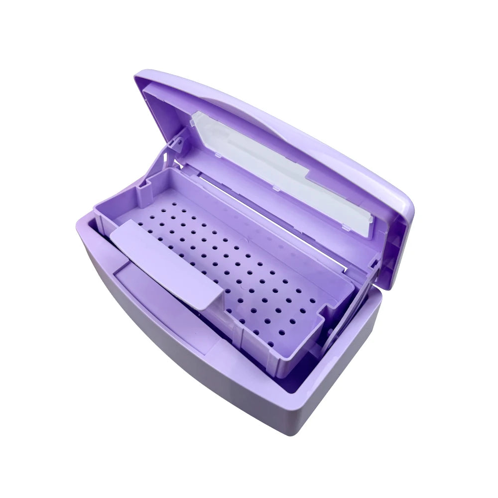 Dental Instrument Sterilizer Tray Disinfection Box Burs Tweezers Sterilizing Box Nail Manicure Implement Sanitize Clean Tools