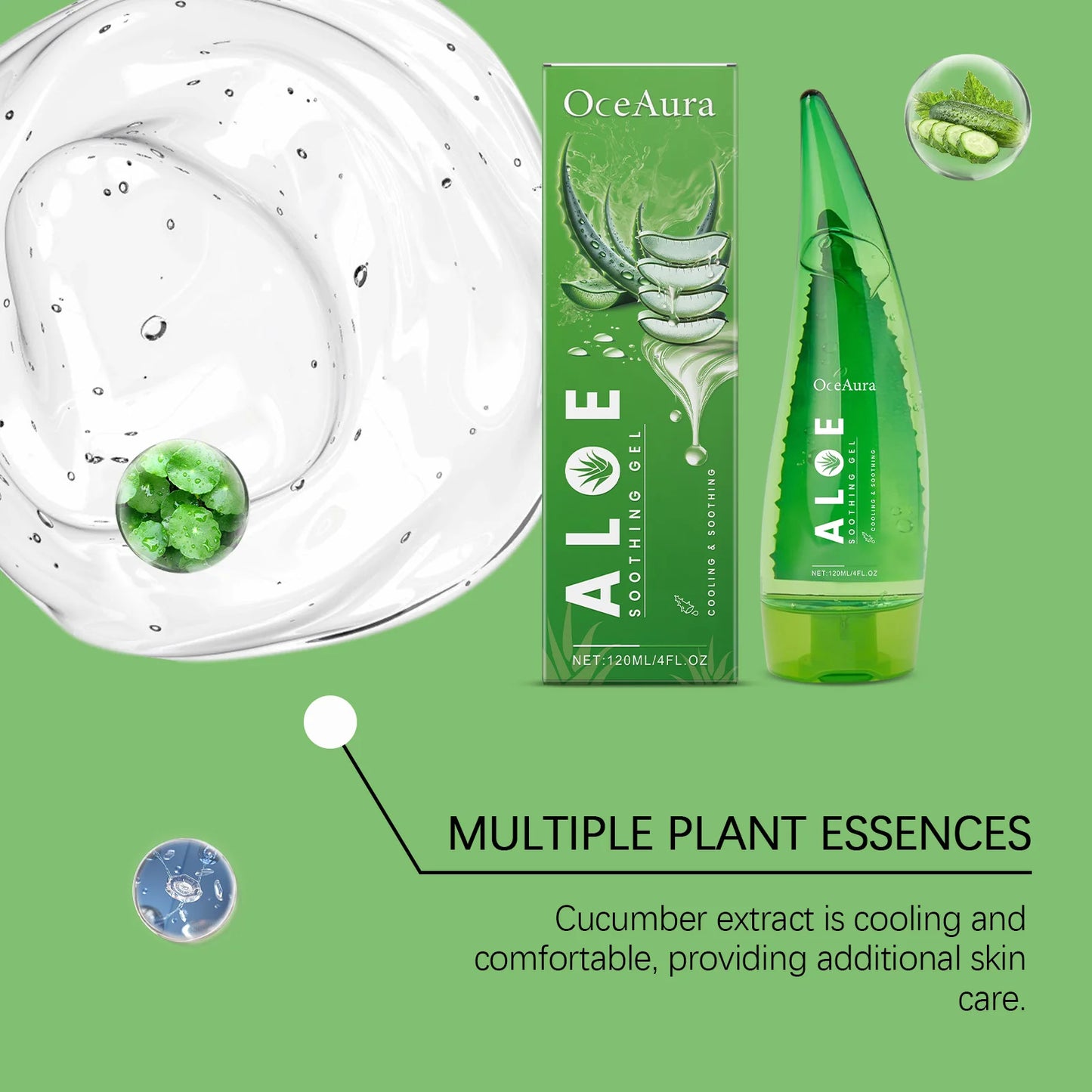 120ml Natural Organic Aloe Vera Gel Skin Lightening Moisturizing Tone Acne-removing Aloe Vera Gel After-sun Moisturizing Cream