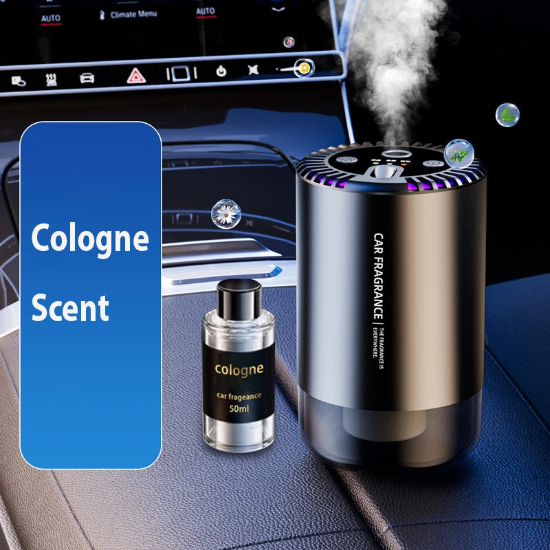 Intelligent Car Aromatherapy Machine with Tri - color Starry - sky Light Spray Aromatherapy Interior Atmosphere Light and Car Pe