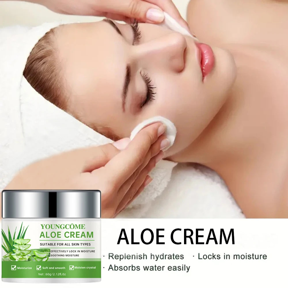 Aloe Vera Deep moisturizing cream, effectively locks in moisture and sooth skin, suitable for all skinall skin types, men and wo